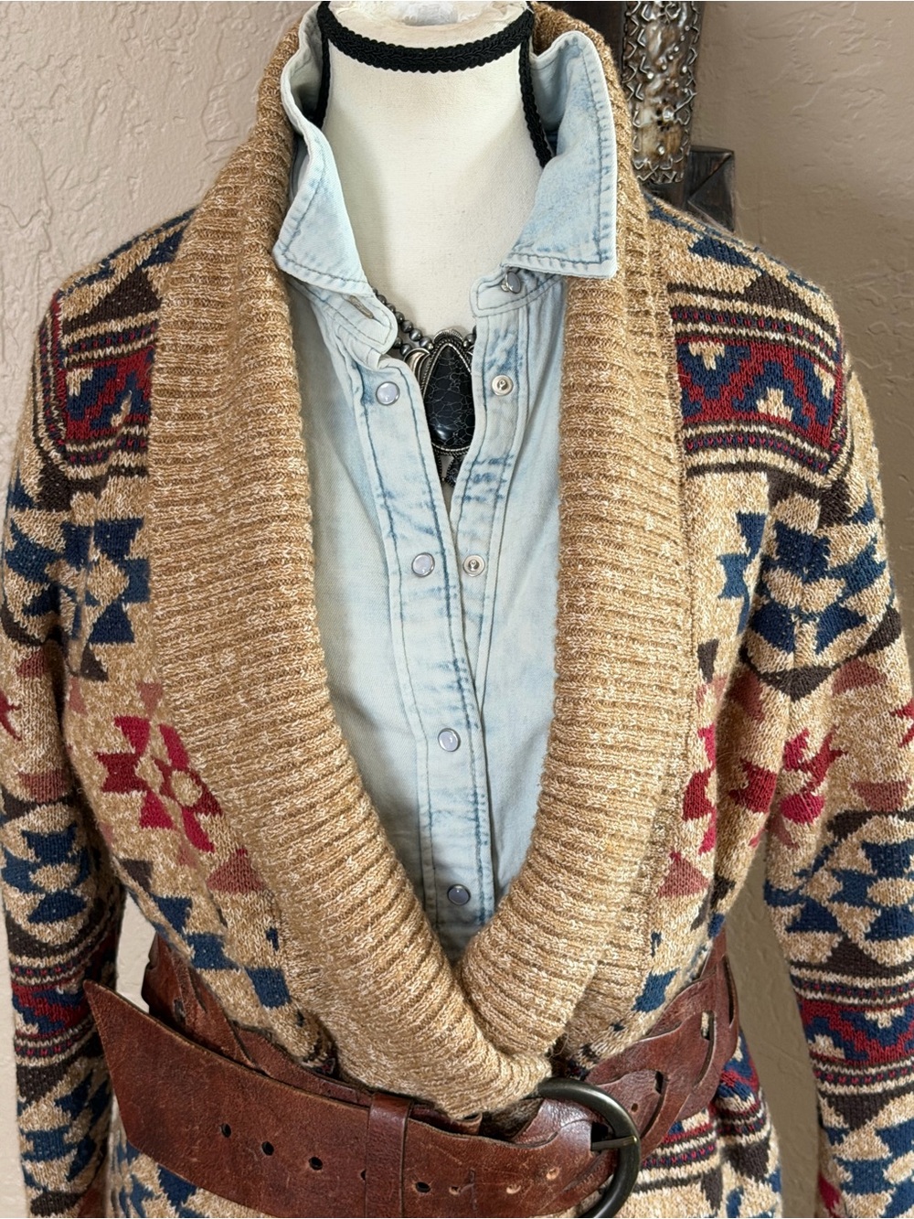Lucky Brand Aztec Cardigan - Picture 2 of 6
